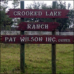 Crooked Lake Ranch sign